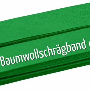 5m Schrägband aus Baumwolle grasgrün - Baumwollschrägband 40/20/10 Jetzt Bestellen