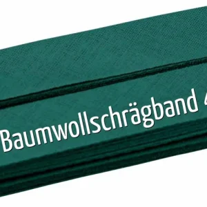 Preiswert 5m Schrägband aus Baumwolle blass dunkelgrün - Baumwollschrägband 40/20/10