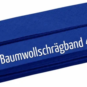 Geprüft 5m Schrägband aus Baumwolle royalblau - Baumwollschrägband 40/20/10
