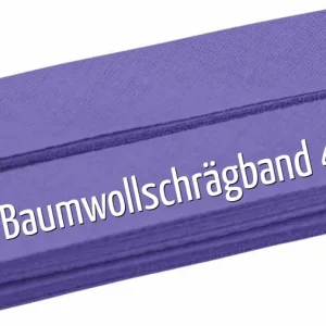 5m Schrägband aus Baumwolle flieder - Baumwollschrägband 40/20/10 Ausverkauf