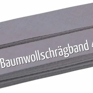 5m Schrägband aus Baumwolle grau - Baumwollschrägband 40/20/10 Sale