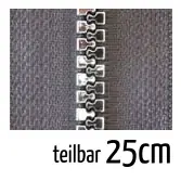 Jetzt Bestellen Reißverschluss Profil 5mm grau silber teilbar 25cm lang für Jacken und Westen