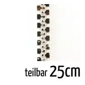 Billig Reißverschluss Profil 5mm weiß silber teilbar 25cm lang für Jacken und Westen
