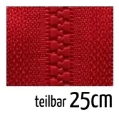 Reißverschluss Profil 5mm rot teilbar 25cm lang für Jacken und Westen Billig