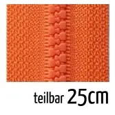 Reißverschluss Profil 5mm orange teilbar 25cm lang für Jacken und Westen Hochwertig