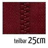 Heute Kaufen Reißverschluss Profil 5mm bordeaux rot teilbar 25cm lang für Jacken und Westen