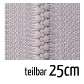 Begrenztes Angebot Reißverschluss Profil 5mm sand beige teilbar 25cm lang für Jacken und Westen