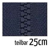 Reißverschluss Profil 5mm navy teilbar 25cm lang für Jacken und Westen Exklusiv