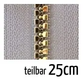 Original Reißverschluss Profil 5mm hellgrau gold teilbar 25cm lang für Jacken und Westen