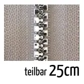 Top-Preis Reißverschluss Profil 5mm hellgrau silber teilbar 25cm lang für Jacken und Westen
