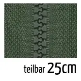 Knallerangebot Reißverschluss Profil 5mm dunkelgrün teilbar 25cm lang für Jacken und Westen