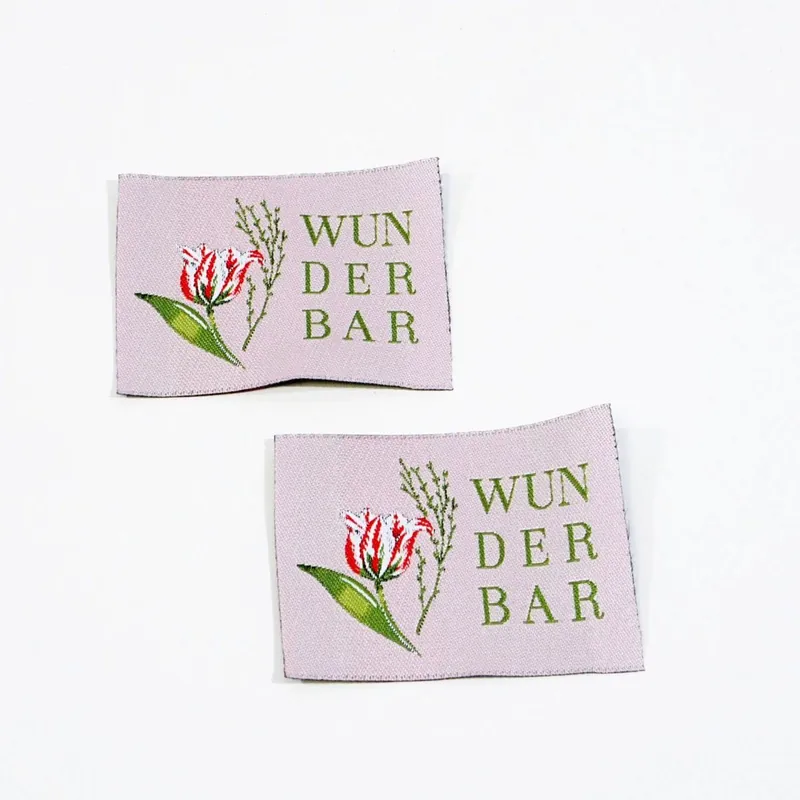 Webetikett Blüte Frühling – Tulpe Wunderbar – Aufnäher von acufactum 5x4cm Weltweiter Versand