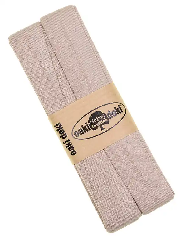 Kracherpreis 3m Elastisches Schrägband aus Jersey beige – Jerseyschrägband 40/20/10