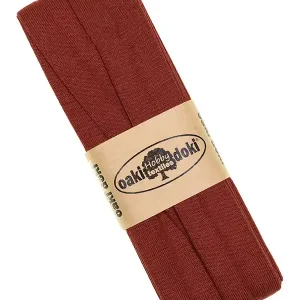 Limited Edition 3m Elastisches Schrägband aus Jersey rost rotbraun - Jerseyschrägband 40/20/10