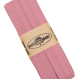 Sonderaktion 3m Elastisches Schrägband aus Jersey altrosa - Jerseyschrägband 40/20/10