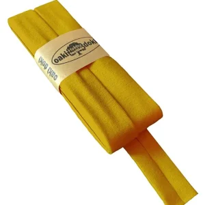 Preisreduziert 3m Elastisches Schrägband aus Jersey senfgelb - Jerseyschrägband 40/20/10