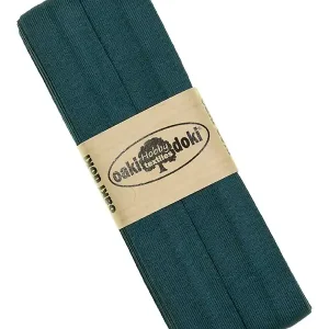 3m Elastisches Schrägband aus Jersey petrol - Jerseyschrägband 40/20/10 Kostenfreie Lieferung