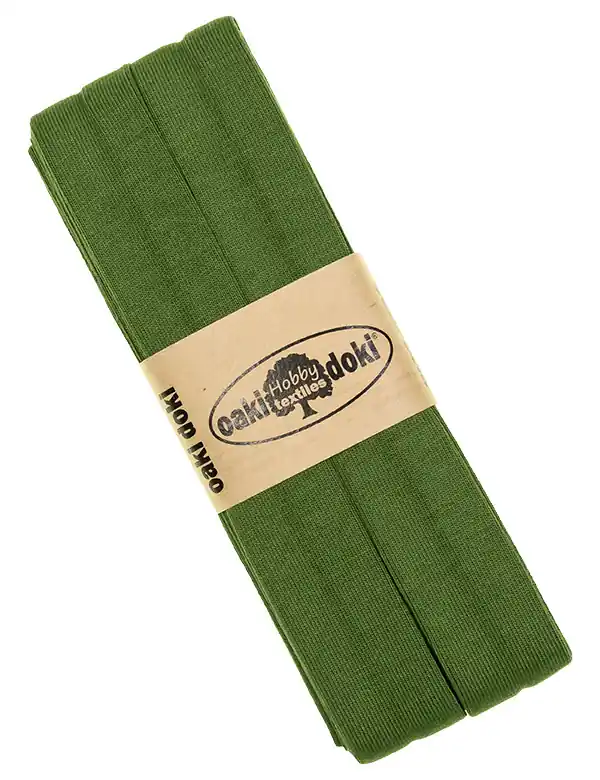 3m Elastisches Schrägband aus Jersey oliv grün – Jerseyschrägband 40/20/10 Schnäppchen