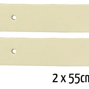 Taschengriff 2er Set aus Echtleder in sand creme – 2 kurze Taschenhenkel je 55cm zum Nieten Handgefertigt