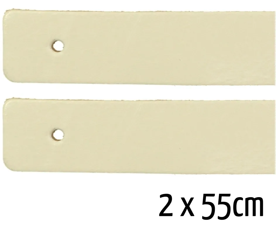 Taschengriff 2er Set aus Echtleder in sand creme – 2 kurze Taschenhenkel je 55cm zum Nieten Handgefertigt