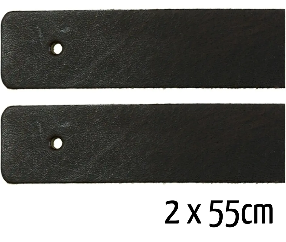 Taschengriff 2er Set aus Echtleder in dunkelbraun – 2 kurze Taschenhenkel je 55cm zum Nieten Schraub Neu Im Sortiment