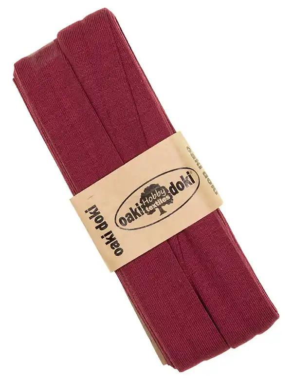 Knallerangebot 3m Elastisches Schrägband aus Jersey himbeere – Jerseyschrägband 40/20/10