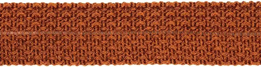 Breite Wolltresse zum Einfassen in rost rotbraun – Tresse Einfassband Expressversand
