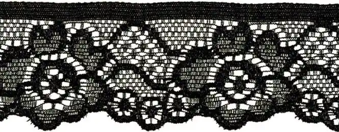 Elastische Spitze schwarz 3cm Wäschespitze Elastic Lace Gummi Zierband Perlonspitze Direktkauf