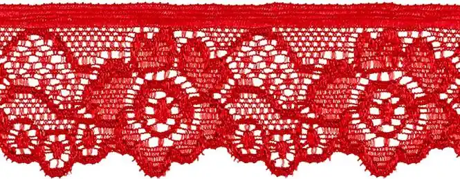 Kracherpreis Elastische Spitze rot 3cm Wäschespitze Elastic Lace Gummi Zierband Perlonspitze