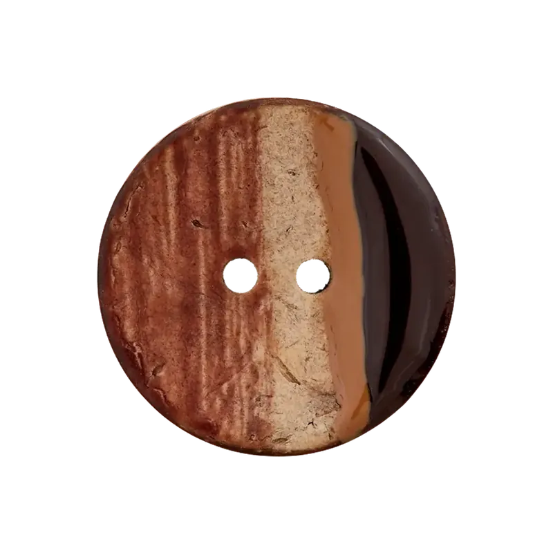 Kokos Knopf rund 25mm natur braun 2 Loch – Natural Button handmade Knallerangebot