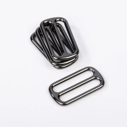 Original Metall Schieber schmal 25mm gunmetal – Leiterschnalle Stegschnalle für 2,5cm Gurtbänder