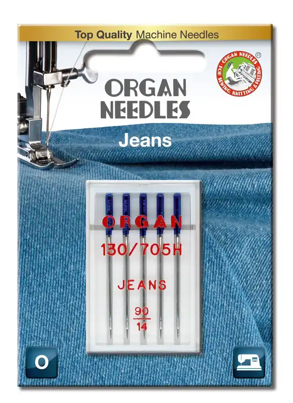 ORGAN ECO Nähmaschinen Nadeln – Jeans 90/14– für Denim, Kunstleder, Canvas Kostenloser Rückversand