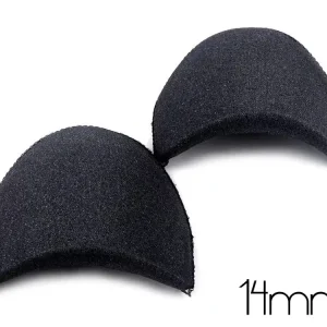 1 Paar Schulterpolster 14mm schwarz - für Kleider Blusen Jacken und Mäntel Original