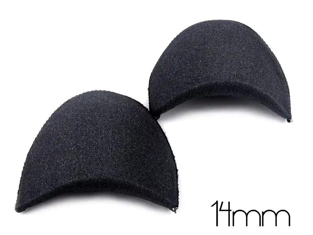 1 Paar Schulterpolster 14mm schwarz – für Kleider Blusen Jacken und Mäntel Original