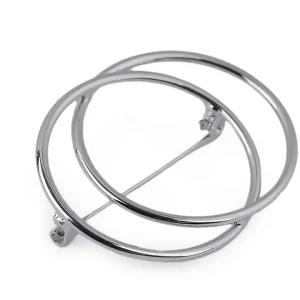 Brosche Kreise Ringe silber zum Anstecken Drapieren & Dekorieren Preisreduziert