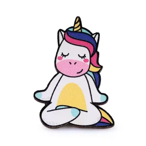 Brosche Einhorn aus Holz zum Anstecken Drapieren & Dekorieren Neue Ware