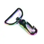 Angebot Metall Karabiner 40mm rainbow multicolor – für Taschen & Gurtbänder 4cm – drehbares Gelenk