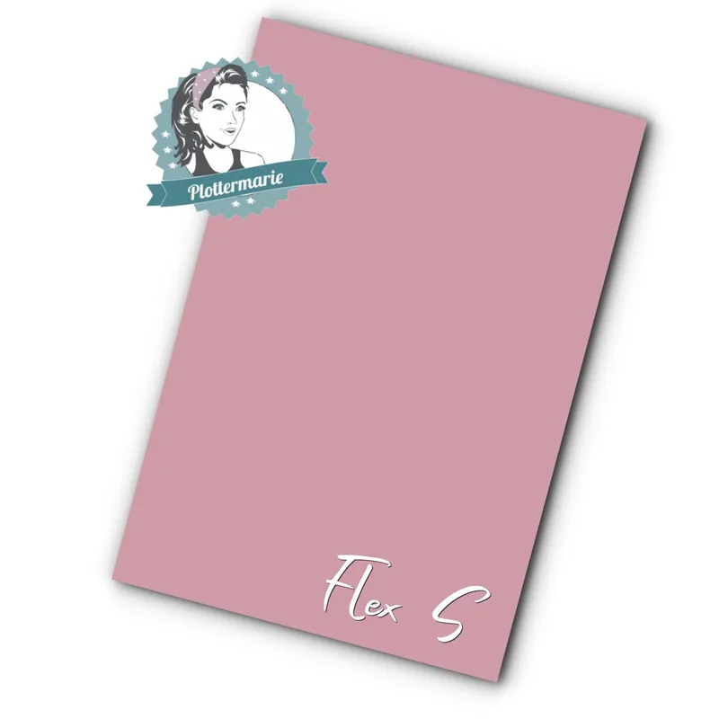 Kostenloser Versand Flexfolie für Textildruck old rose altrosa A4 – Plotterfolie von Plottermarie Flex S Premium 80µ
