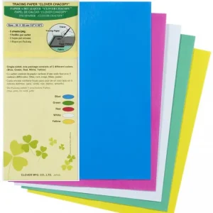 Saisonangebot Clover Kopierpapier in 5 Farben - Schnittmusterpapier Kopierpapier für Kopierrädchen - Tracing Papie