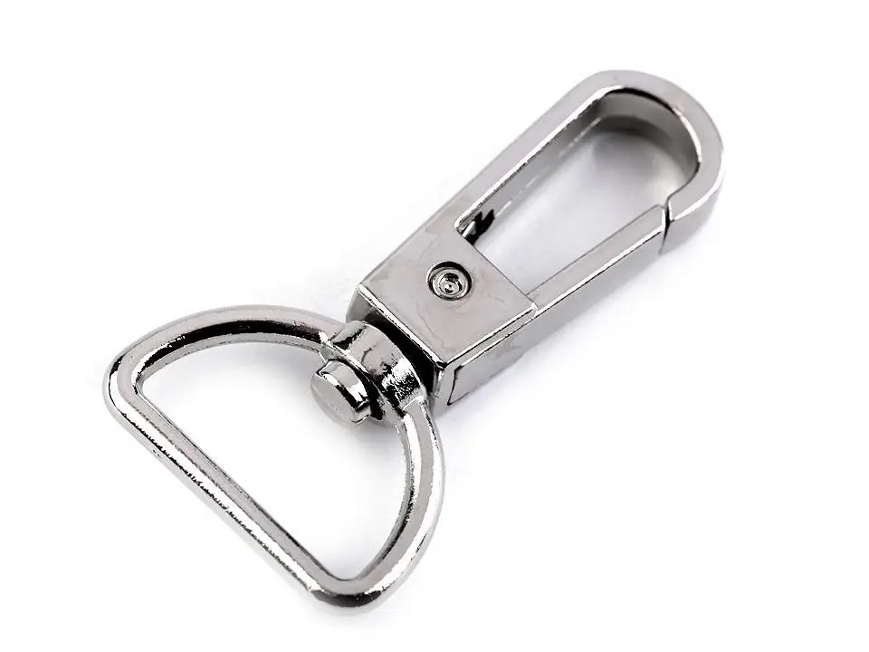 Metall Karabiner 20mm silber für Taschen & Gurtbänder 2cm mit drehbarem Gelenk Weltweiter Versand