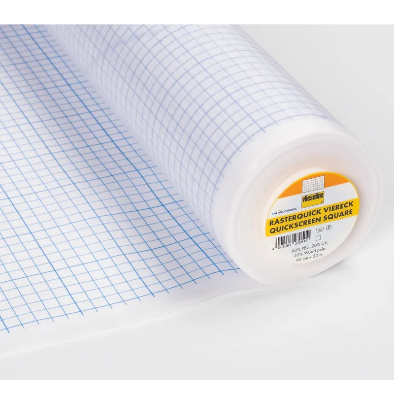 Begrenztes Angebot Vliesline Rasterquick Viereck Quadrat – Patchworkeinlage für exaktes Arbeiten