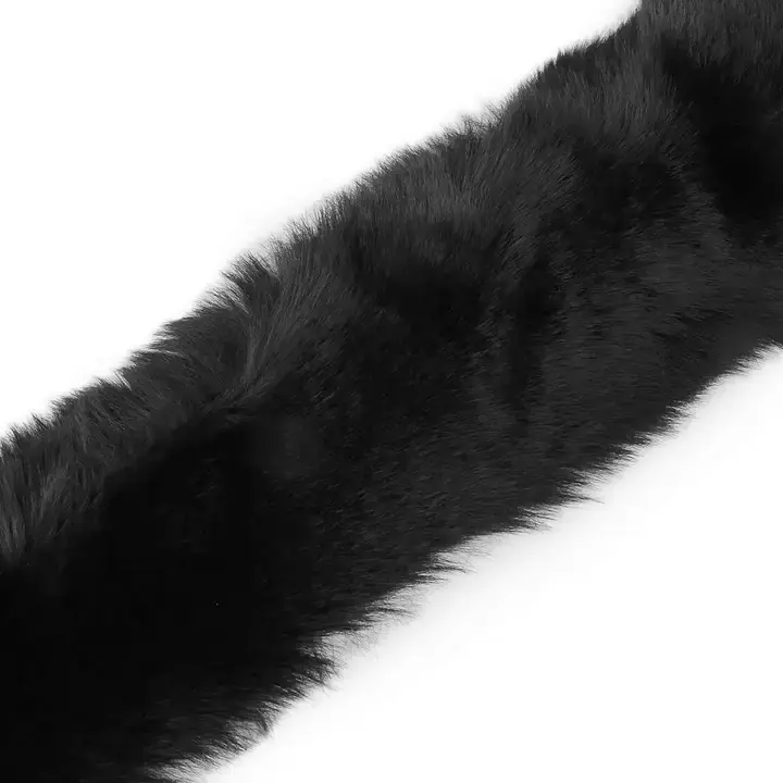 Fellbesatz schwarz 100cm lang für Kragen und Kapuzen aus Kunstfell-Copy Jetzt Zugreifen