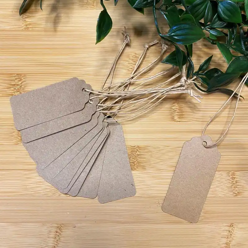 Must-Have 10 Geschenkanhänger aus braunem Karton – Hängetiketten Label Preisschilder