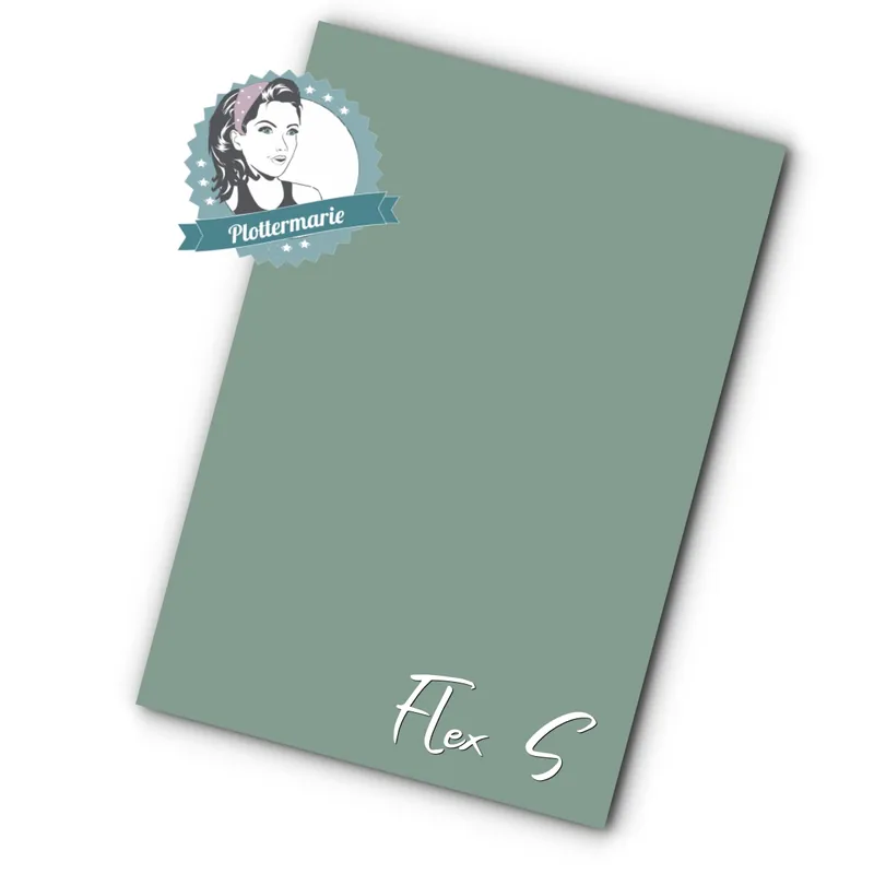 Kostenloser Rückversand Flexfolie für Textildruck eukalyptus dusty mint A4 – Plotterfolie von Plottermarie Flex S Premium 80