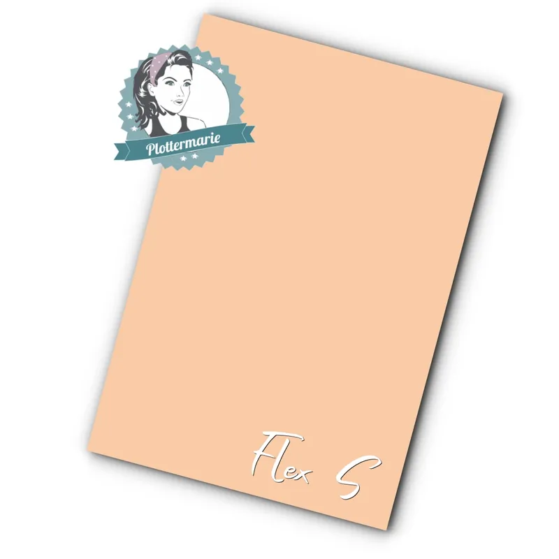 Mengenrabatt Flexfolie für Textildruck apricot A4 – Plotterfolie von Plottermarie Flex S Premium 80µ