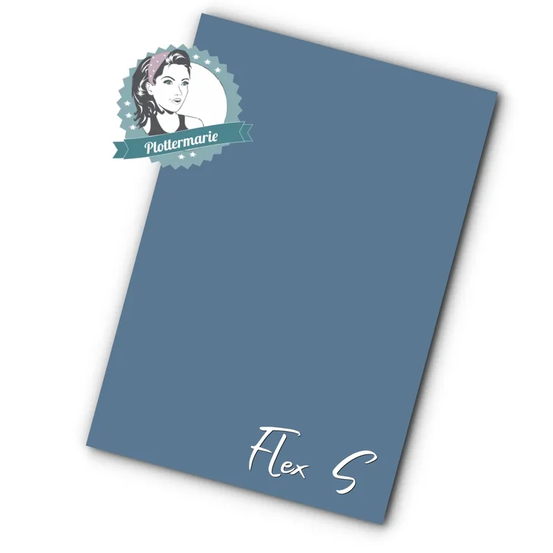 Kracherpreis Flexfolie für Textildruck dove blue blau A4 – Plotterfolie von Plottermarie Flex S Premium 80µ