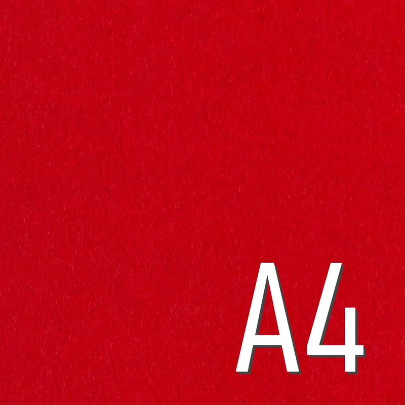 Filz BASTIAN 3mm dick – Taschenfilz rot A4 Zuschnitt Kostenloser Rückversand