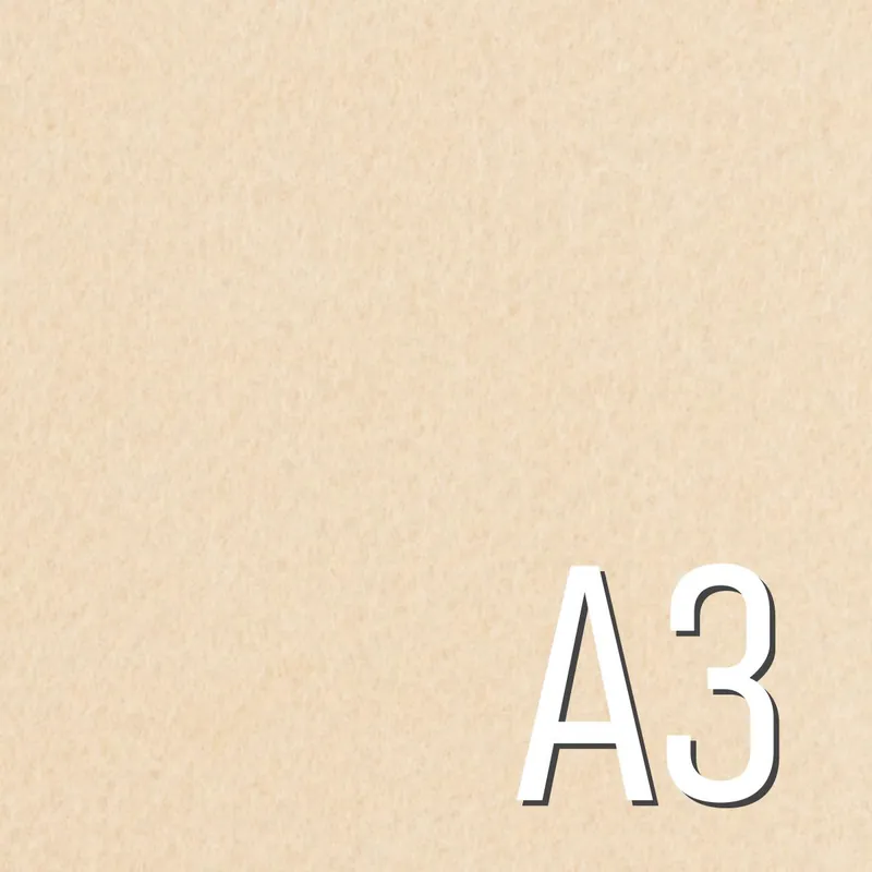 Direkt Vom Hersteller Filz BASTIAN 3mm dick – Taschenfilz creme sand A3 Zuschnitt