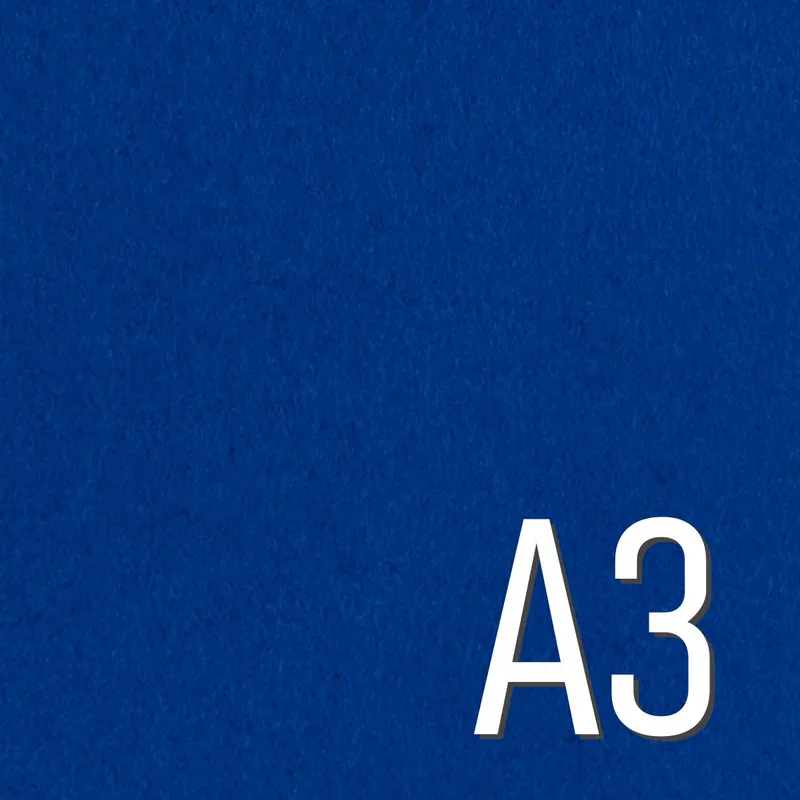 Kostenloser Rückversand Filz BASTIAN 3mm dick – Taschenfilz royalblau A3 Zuschnitt