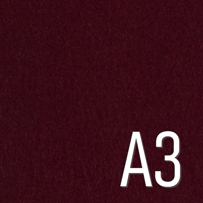 Expressversand Filz BASTIAN 3mm dick – Taschenfilz dunkles bordeaux rot A3 Zuschnitt